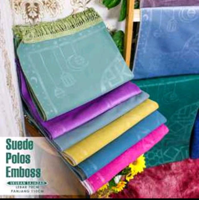 ISI (20PCS) SAJADAH Suede Halus High Quality warna sofr 70×110cm/sajadah suede arbain