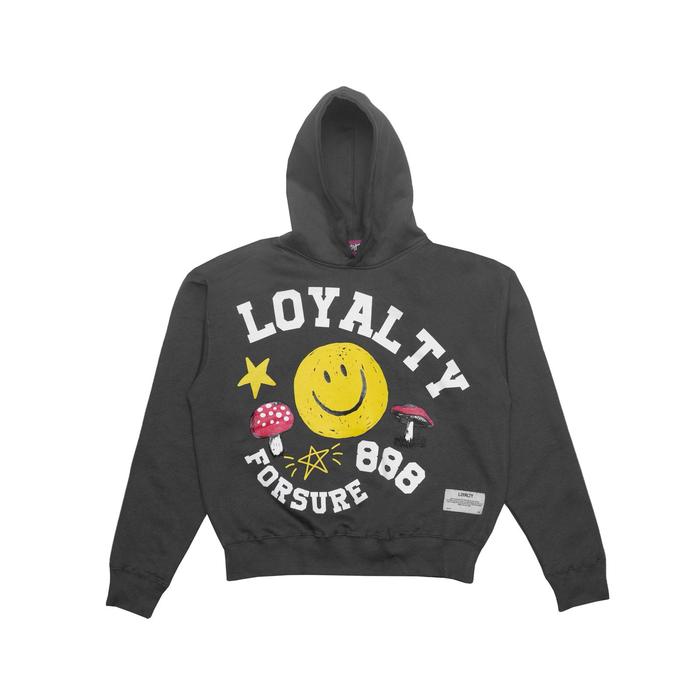 LOYALTY HOODIE "GREY SMILEY LOYALTY" (UNISEX)
