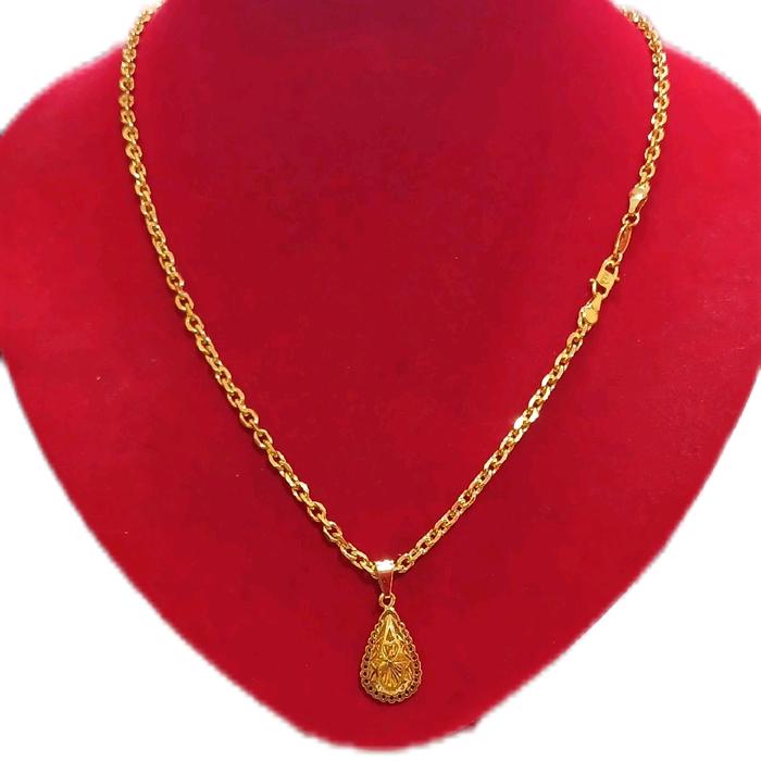 Kalung Medan Sultan Bahan Tembaga Impor warna Emas 24 London ukuran 45 cm Kwalitas super awwt
