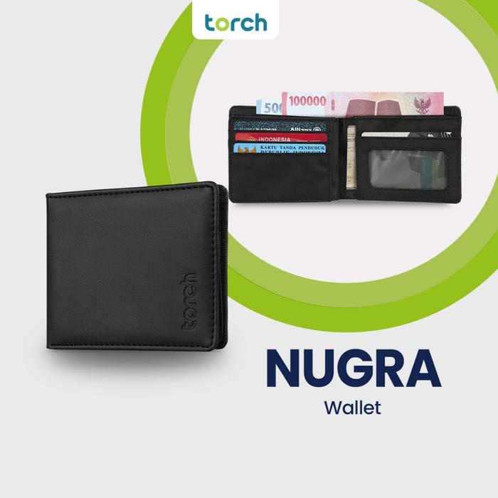 TORCH Nugra Dompet Simple Lipat Pria Wanita Tempat Kartu Uang STNK Karcis Kuat Tahan Air - Wallet Wa