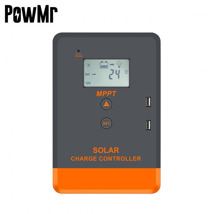 PowMr MPPT Solar Charger Controller 40A 30A 20A 12V 24V