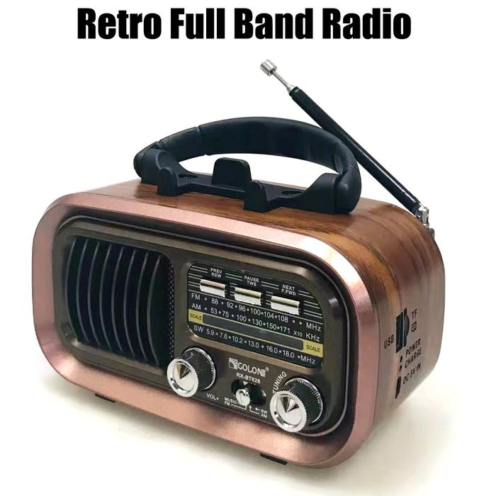 Retro FM/AM/SW Radio Full Band Portable Radio Receiver Wireless
