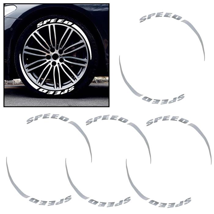 Universal Car SPEED Letter Blade Style Wheel Reflective Decal
