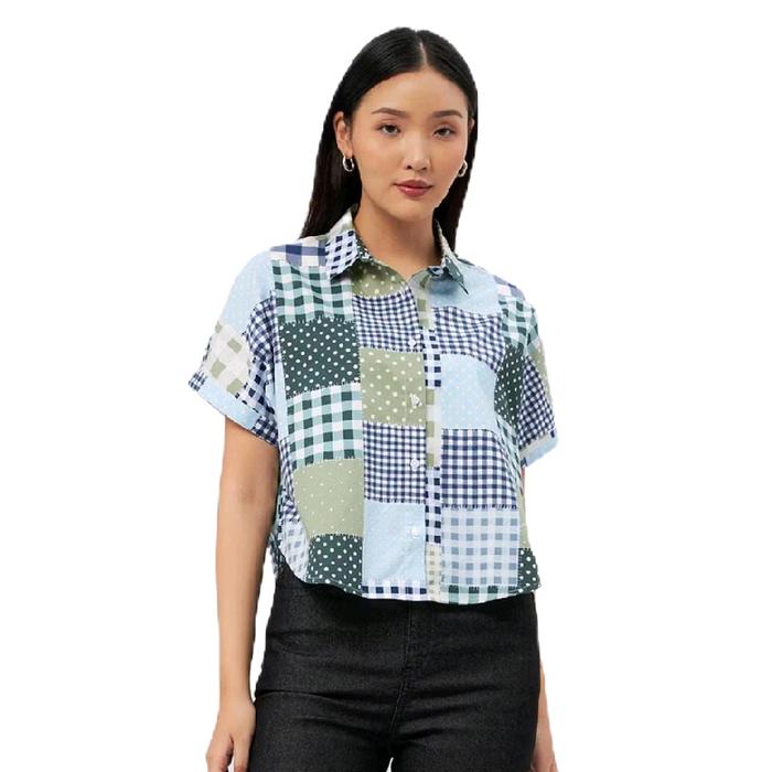 PL colorbox printed short sleeve ceop blousemulticolor