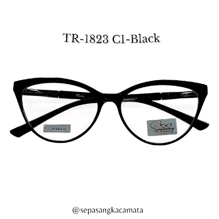 1823-Frame Metal Besi Titanium Sepasang Kacamata Eyewear Lensa Glasses Kualitas Optik Standar Ringan