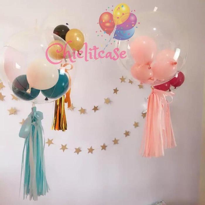Balon jumbo PVC Transparan/ Balon transparan/Balon PVC Transparan 24 inch