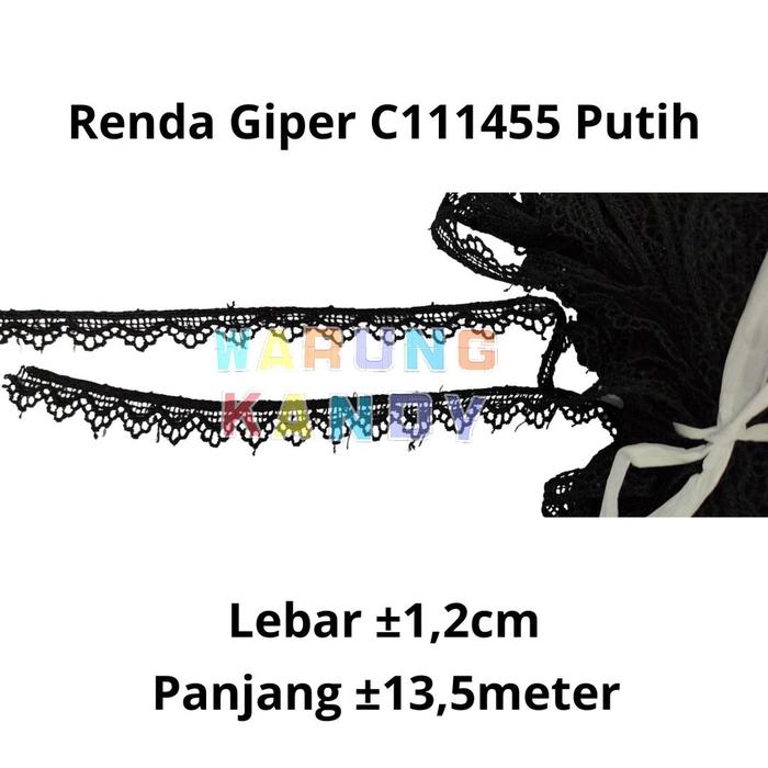 Renda Giper C111455 Hitam 1 2cm