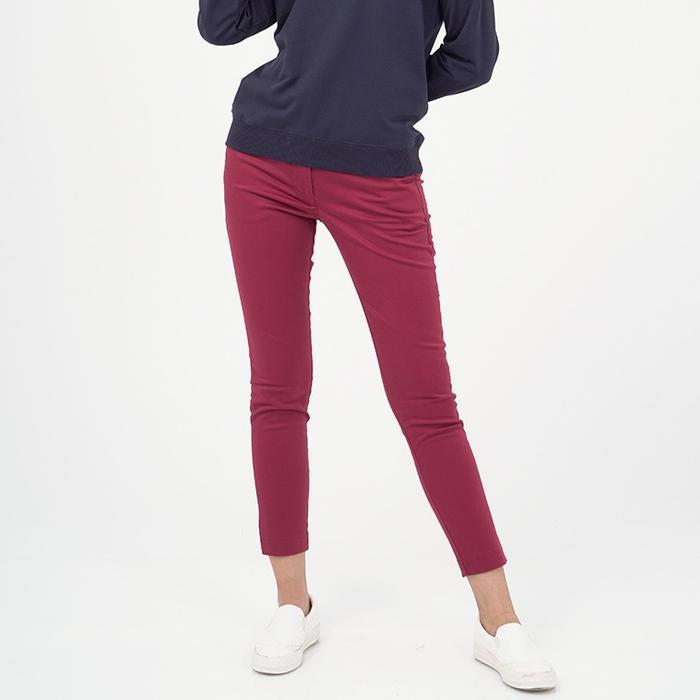 Geela Official - Basic Office Long Pants Maroon (G.3155) - Celana Wanita