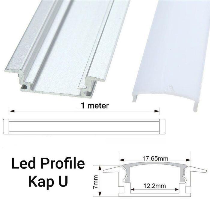 HOUSING LED STRIP ALUMINIUM COVER DOVE REL LAMPU 1 METER *