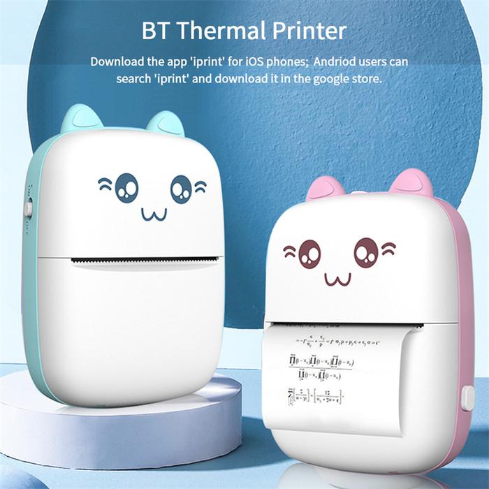 Mini Bluetooth Thermal Printer Digital Instant Photo Printer Cute
