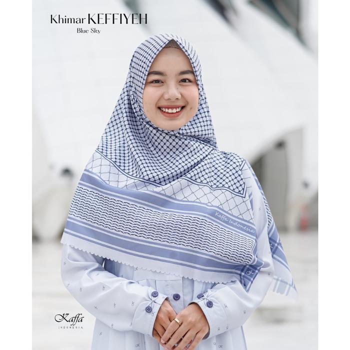 Kaffa Indonesia | Khimar Keffiyeh | Jilbab Segi Empat Syari | Khimar Palestina Umroh Premium Mudah D
