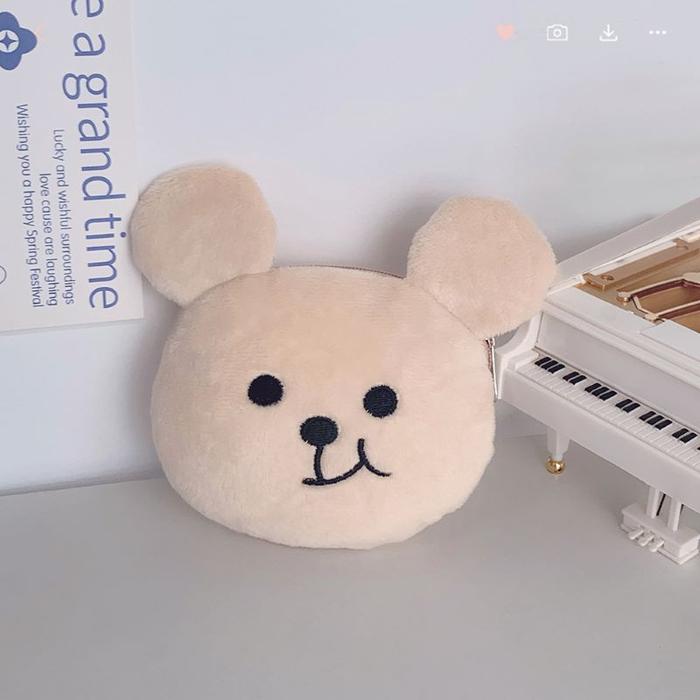 Beruangshop Dompet Koin Gantungan Kunci Keychain Boneka/Dompet Koin Multifungsi Aesthetic Boneka Kor