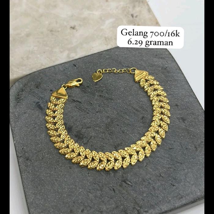 Bracelet Charm Hongkong Jewellery Hadiah Teman Gold Gelang Emas asli