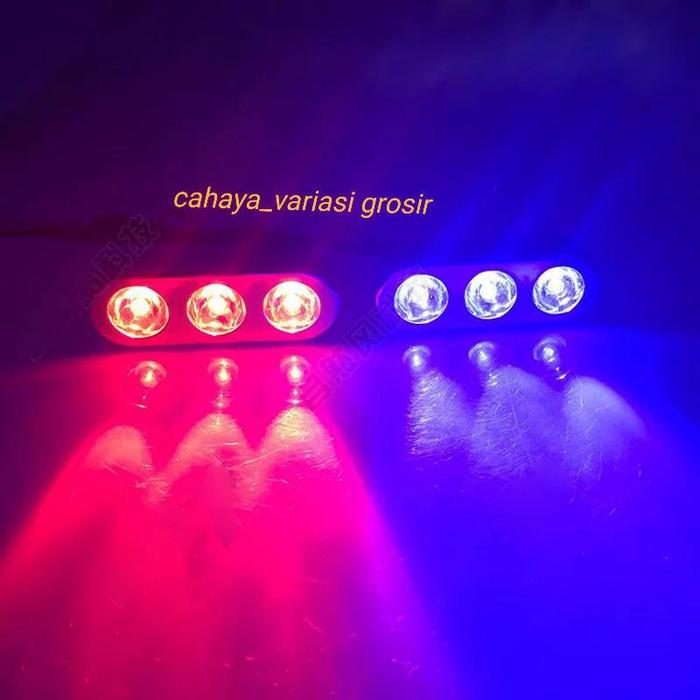 LAMPU LED 3 MATA FLASH UNIVERSAL MOTOR MOBIL