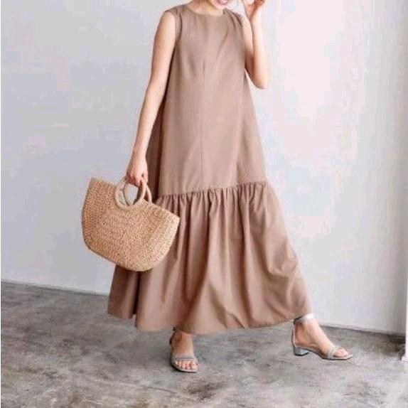 Inner kerut katun toyobo premium | gamis tanpa lengan