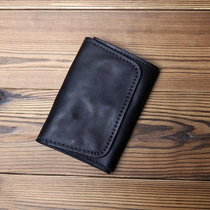ARIEM Dompet Kartu Pria Wanita Minimalis Card Holder Leather Vintage Slim/ Dompet Mini Kulit Sapi As