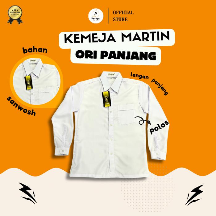 Seragam Sekolah Kemeja Martin Ori Lengan Panjang
