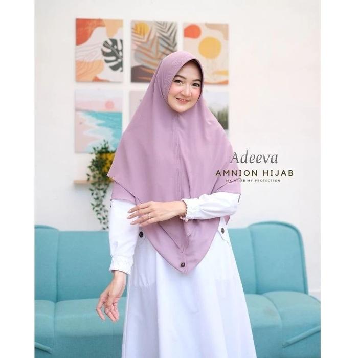 Dapatkan Distributor Amnion Khimar Syari Hijab Adeeva Amnion / Kerudung Syari | Hijab Instan Hijab S