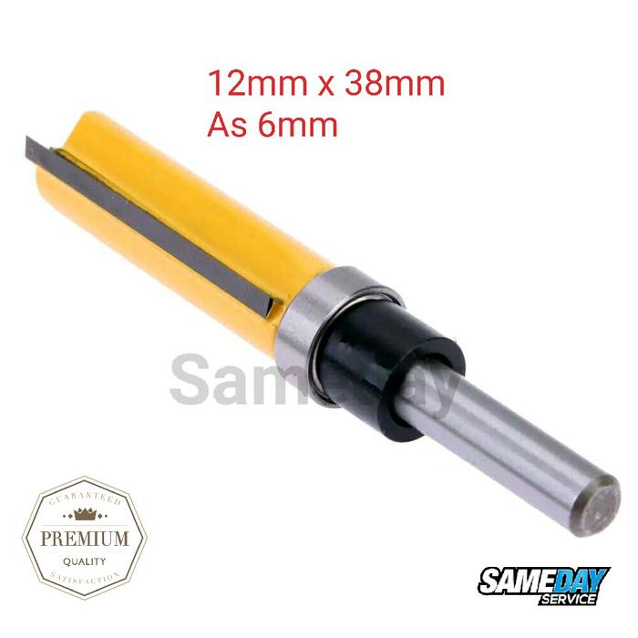 Mata Profil HPL Flush Trimmer Router Bits Single Bearing 12mm X 38mm As 6.35mm