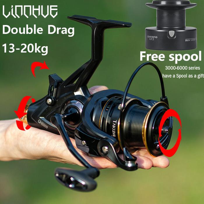 LINNHUE Carp Fishing Reel Spinning Reel QH3000-8000 Strong Double
