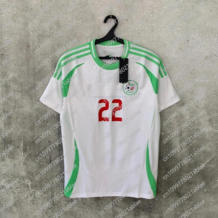 ALGERIA 2024 -2025 HOME FOOTBALL SHIRT #22 NATIONAL TEAM JERSEY Summer breathable and comfortable T-