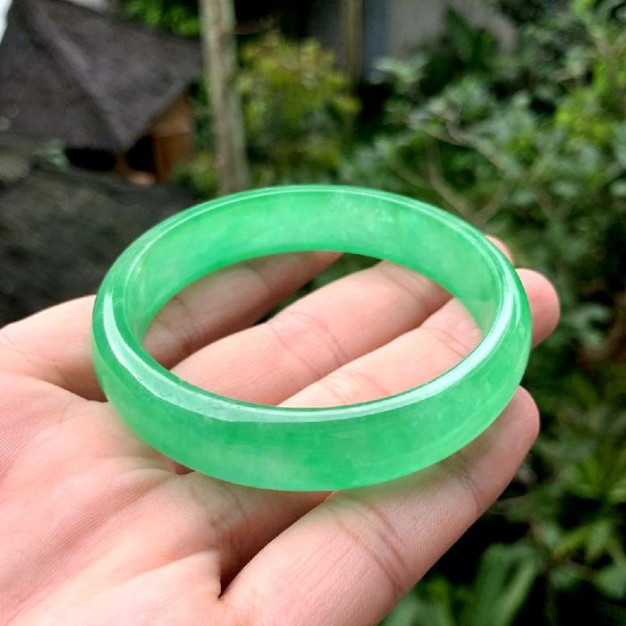 GARANSI GIOK ASLI ! gelang giok asli jadeite jade bangle birma type c vintage jadul lawas antik drac