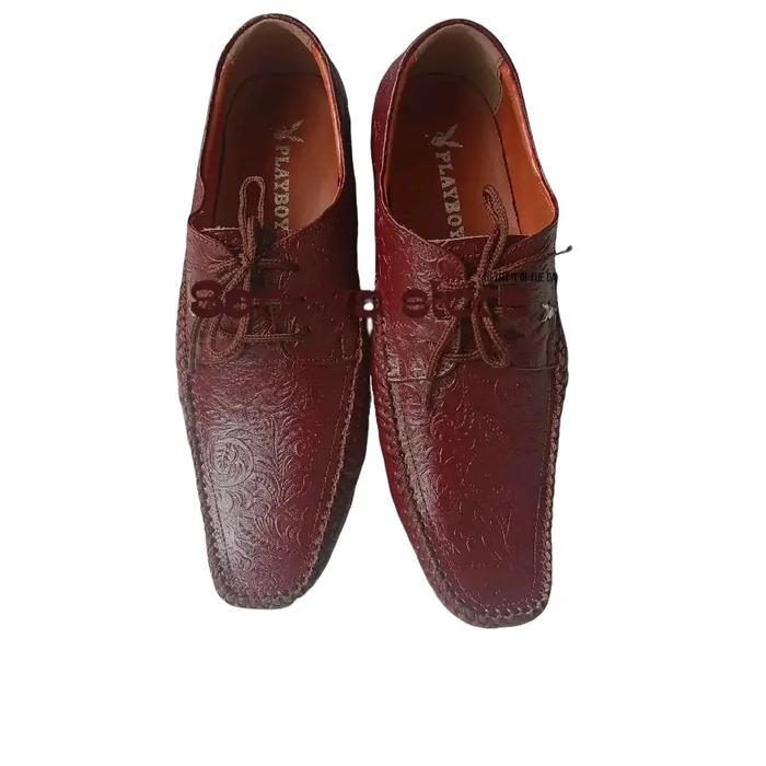 SEPATU PANTOFEL PLAYBOY KULIT / SEPATU FORMAL PRIA PLAYBOY ( COKLAT ) SEPATU KERJA KANTOR PRIA Karet