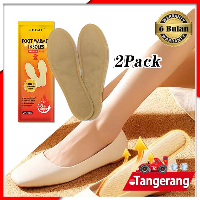 2pack Insole Foot Warmer Heat Pack Wanita Pria Heat Pack Musim Dingin Hiking Camping Gunung