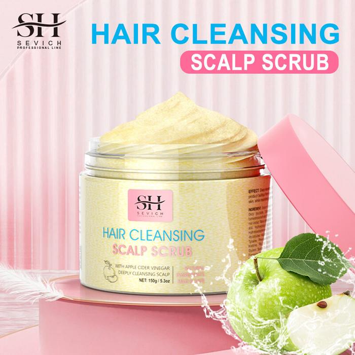 SEVICH sampo sari apel, perawatan rambut Scrub sampo untuk kulit