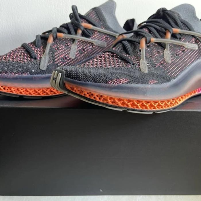 Adidas 4D Fusio Original Black Neon Orange Pink Sneakers Men Pria