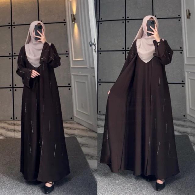 Elhijab - Naurah Abaya Ready stock Gamis series Tanpa Hijab Bahan Sabrina Anti UV Gamis Terbaru