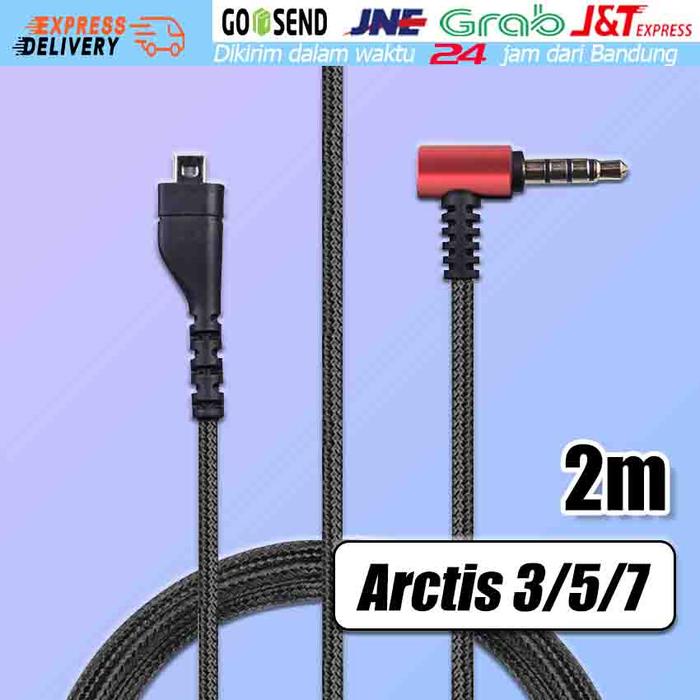 Kabel Audio Headset Gaming Pengganti Bahan Nilon Dengan Jack Untuk Steelseries Arctis 3 5 7