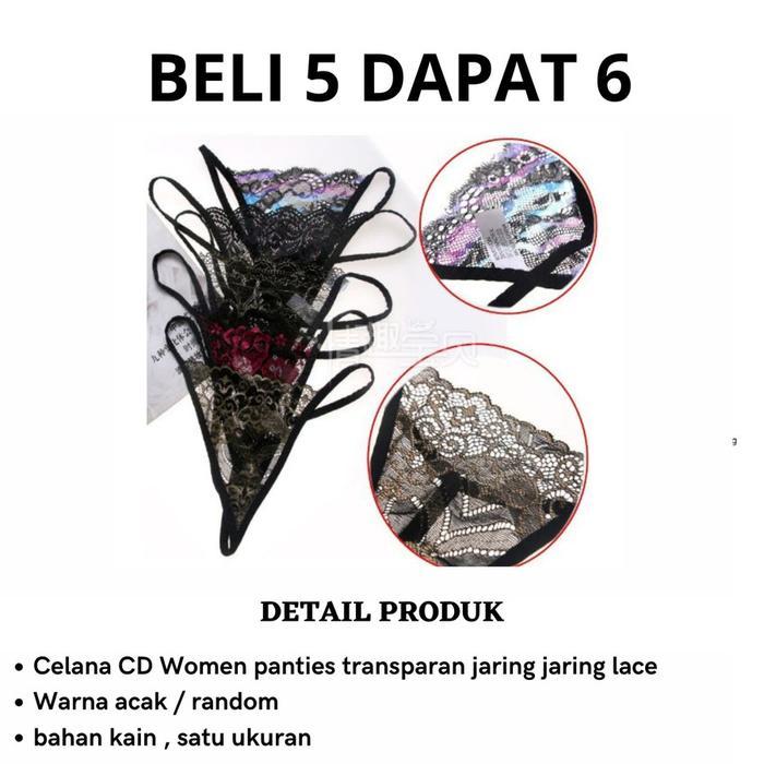 D787 CD thong celana dalam leather lingerie  wanita sexy gstring strap trasnparan jaring jaring