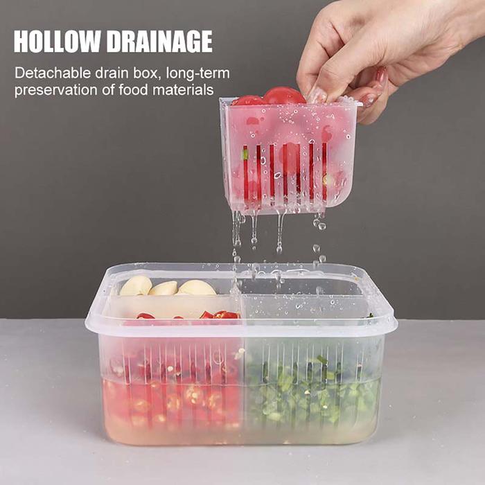 Fridge Food Storage Container Reusable Fresh Produce Fruit Organizer