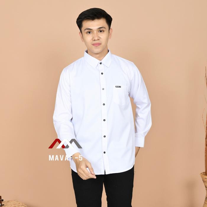 [MAVA-F5] Kemeja Formal Dewasa, Toyobo Fodu PREMIUM Ori Abu Biru Coklat Kain Katun Muda Panjang Tang
