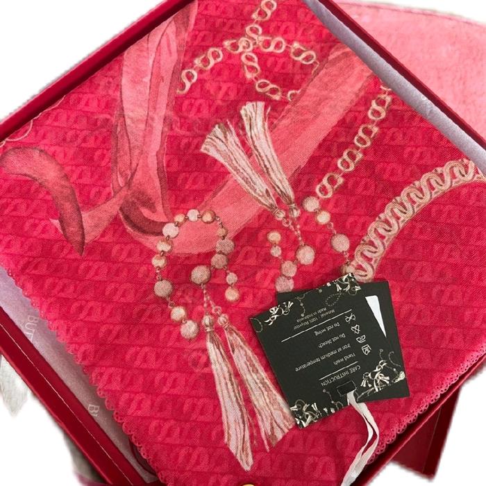 hijab BS chain 3 bahan voal series chain paling baru warna fushia bagus mewah bahan tidak mudah kusu