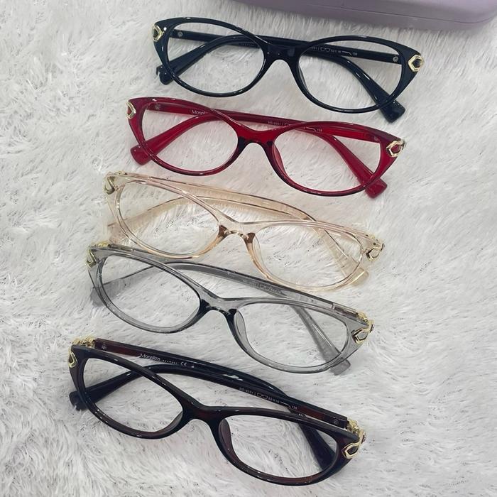 Frame fashion wanita MO-6551>free box >Free kacamata Photocromic Plano