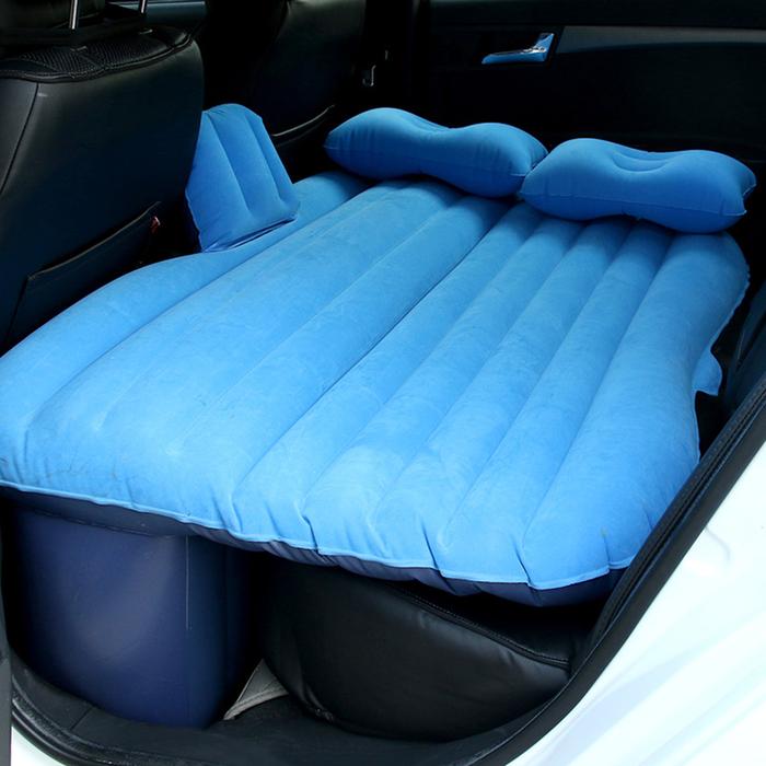 Inflatable Travel Car Bed Flocking Surfaces Camping Bed Cushion