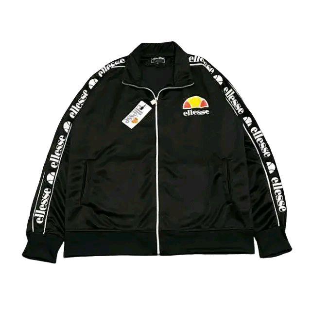 Ellesse Jaket Tracktop Pria Hitam dengan Logo Ellesse dan  untuk Gaya Sporty dan Casual
