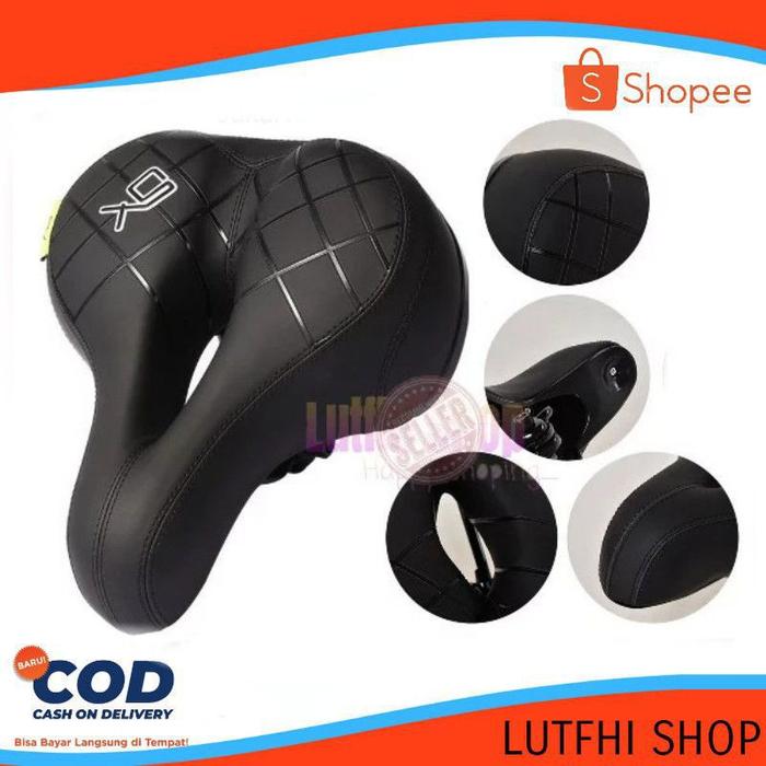 Sadel Jok Sepeda Comfortable Shock Absorption with Tail Warning Reflective Tape - SX118 / Jok Sepeda