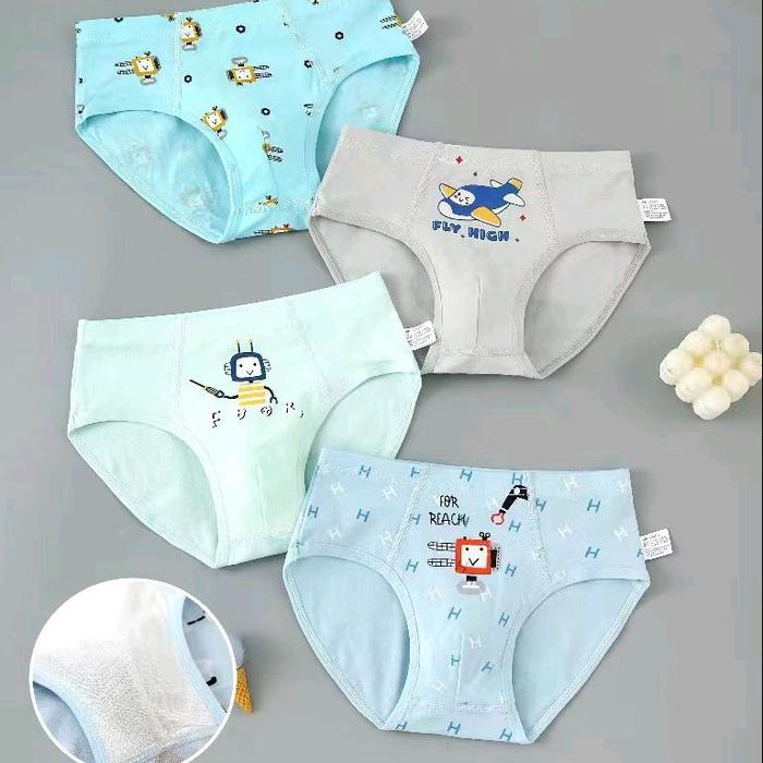 #5353 Set CD Celana Dalam Cd Anak Laki-laki  Bahan Katun isi 4 in,6 in, 1 Lusin Fashion