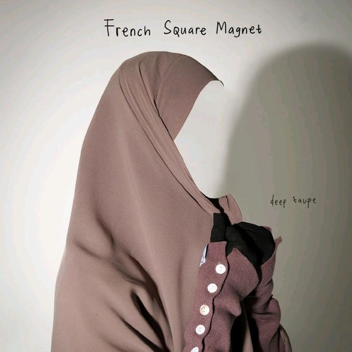 Sofni FK SQUARE BY SOFNI French Square Magnet Deep Taupe Hijab dengan Desain Elegan dan Nyaman