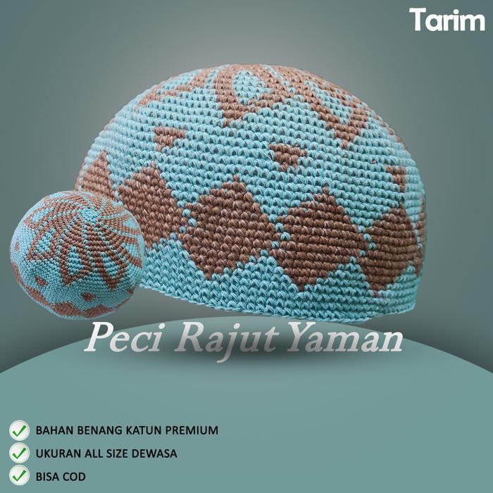 Peci Rajut Yaman Motif ACEH - Peci Rajut Aceh - Rajut Baceno PRODUK ORIGINAL>>