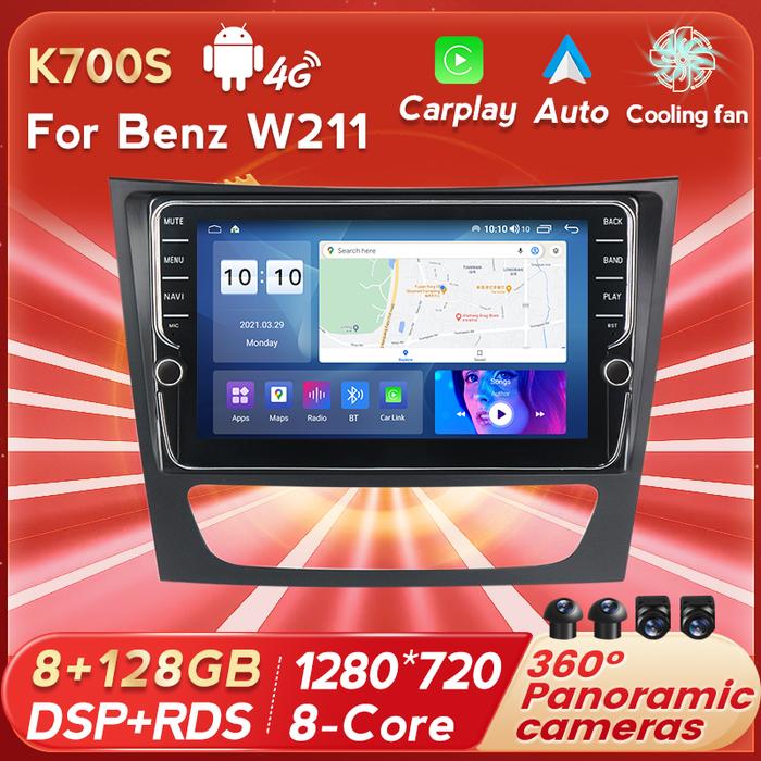 2 DIN Carplay IPS 4G LTE 8G+128GB Android 11 Car Radio for Mercedes