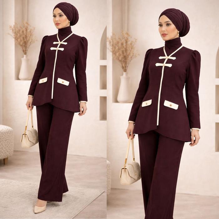 Dasterbeauty - DIVA Setelan knit wanita kekinian oneset cheongsm terbaru 2026 set nyaman adem