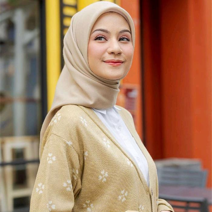 Nibras Hijab Nandini Klim Khaky Pemda Beige Cream Krem Coksu Pastel Polos Basic Standard Plain Jilba