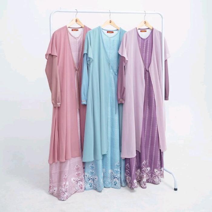 Keke Naraya Series, Gamis Ria Ricis Terbaru, Gamis Keke Naraya, Naraya Series Heritage Blue, Naraya