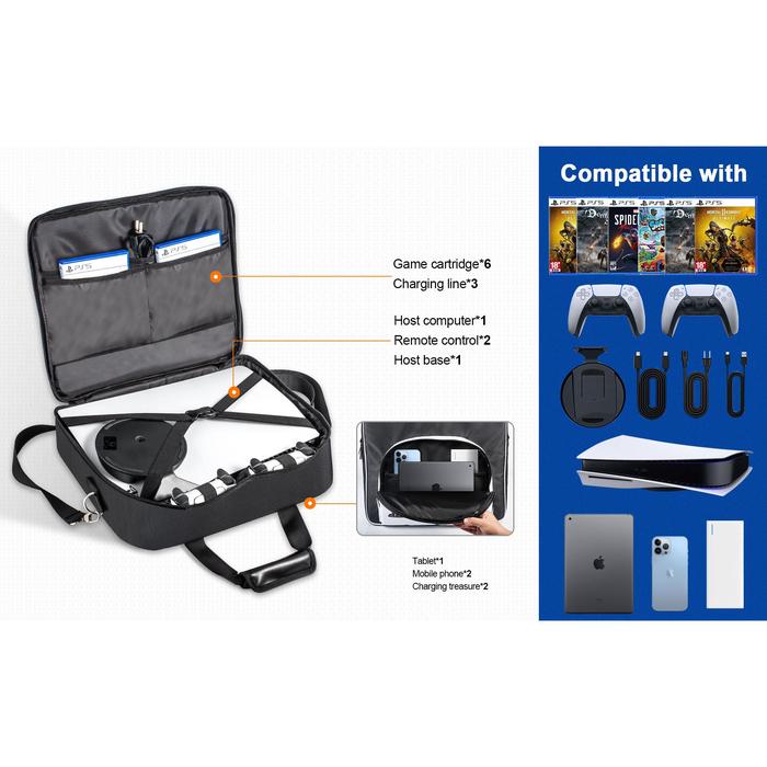 PS5 Carrying Case Bag for Sony PlayStation 5 Handle Shoulder Travel