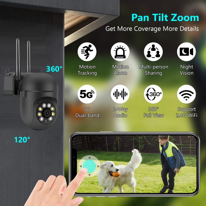 Ptz Camera Outdoor Hemispheric Wireless Camera Wifi Security