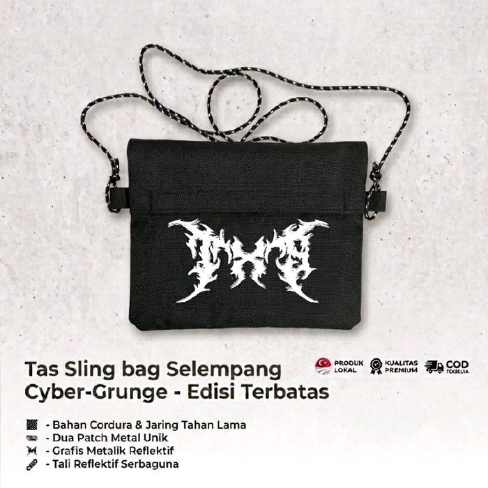Sling Bag Tas Kalcer Pria Wanita Skena Tali Reflektif Menyala free setiker